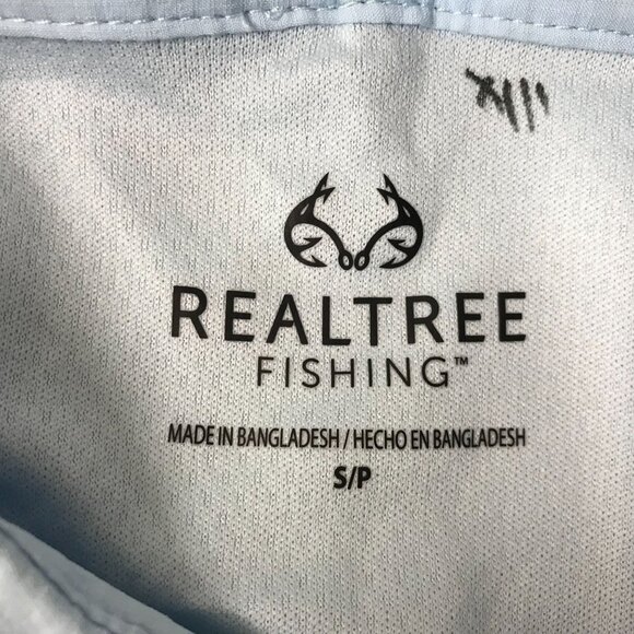 REALTREE - MEN'S SMALL - BLUE SHORT SLEEVE BUTTON FISHING GUIDE SHIRT - Picture 7 of 7